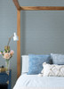 4046-26497 Agave Faux Grasscloth Slate Blue Graphics Theme Unpasted Non Woven Wallpaper from Aura by A-Street Prints Made in Great Britain