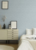 4046-26153 Benson Faux Fabric Light Blue Graphics Theme Unpasted Non Woven Wallpaper from Aura by A-Street Prints Made in Great Britain