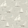 4071-71036 Leeward Sailboat Light Gray Graphics Theme Prepasted Sure Strip Wallpaper from Blue Heron by Chesapeake Made in United States
