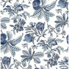 4120-26811 Cecilia Fruit Blue Botanical Theme Unpasted Non Woven Wallpaper from Middleton by A-Street Prints Made in Great Britain