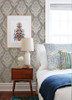 4120-26816 Arlie Damask Gray Botanical Theme Unpasted Non Woven Wallpaper from Middleton by A-Street Prints Made in Great Britain