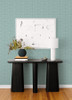 4121-26928 Hesper Geometric Teal Blue Graphics Theme Non Woven Wallpaper from Mylos by A-Street Prints Made in Great Britain