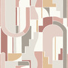4121-72201 Odele Geometric Archways Blush Pink Abstract Theme Non Woven Wallpaper from Mylos by A-Street Prints Made in United States
