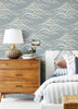 4121-72209 Kasia Abstract Slate Blue Abstract Theme Non Woven Wallpaper from Mylos by A-Street Prints Made in United States