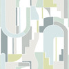 4121-72200 Odele Geometric Archways Sky Blue Abstract Theme Non Woven Wallpaper from Mylos by A-Street Prints Made in United States