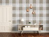 GW6071 Buffalo Plaid Wallpaper 20.5 inch wide x 15 feet long Brown Made in USA Grace and Gardenia Designs