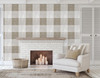 GW6071 Buffalo Plaid Wallpaper 20.5 inch wide x 15 feet long Brown Made in USA Grace and Gardenia Designs