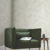 AG2063 Fern Fronds Taupe Gray Off White Abstract Theme Unpasted Non Woven Wallpaper from Artistic Abstract
