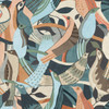 AG2016 Fauvist Flock Coral Blue Pink Brown Abstract Theme Unpasted Non Woven Wallpaper from Artistic Abstract