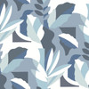 AG2004 Papier Colle Blue Off White Tropical Theme Unpasted Non Woven Wallpaper from Artistic Abstract