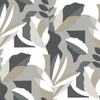 AG2003 Papier Colle Black Gray Off White Tropical Theme Unpasted Non Woven Wallpaper from Artistic Abstract