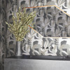 AG2003 Papier Colle Black Gray Off White Tropical Theme Unpasted Non Woven Wallpaper from Artistic Abstract