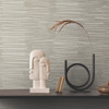 AG2093 Nikki Chu Water Reed Thatch Linen Beige Gray Abstract Theme Unpasted Non Woven Wallpaper from Artistic Abstract