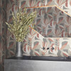 AG2001 Papier Colle Coral Red Gray Beige Tropical Theme Unpasted Non Woven Wallpaper from Artistic Abstract
