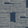 AG2033 Nikki Chu Zulu Thread Midnight Blue Gray Abstract Theme Unpasted Non Woven Wallpaper from Artistic Abstract