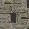 AG2032 Nikki Chu Zulu Thread Black Gold Abstract Theme Unpasted Non Woven Wallpaper from Artistic Abstract