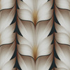 EV3954 Lotus Light Stripe Black Brown Botanical Theme Unpasted Non Woven Wallpaper from Candice Olsen Casual Elegance