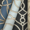 EV3946 Divine Trellis Navy Blue Gold Modern Theme Unpasted Non Woven Wallpaper from Candice Olsen Casual Elegance