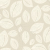 EV3923 Contoured Leaves Linen Beige Off White Botanical Theme Unpasted Non Woven Wallpaper from Candice Olsen Casual Elegance