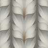 EV3953 Lotus Light Stripe Charcoal Gray Off White Botanical Theme Unpasted Non Woven Wallpaper from Candice Olsen Casual Elegance