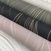 EV3938 Graceful Wisp Black Gold Silver Modern Theme Unpasted Non Woven Wallpaper from Candice Olsen Casual Elegance