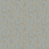 EV3948 Divine Trellis Dusty Blue Gray Modern Theme Unpasted Non Woven Wallpaper from Candice Olsen Casual Elegance