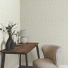 EV3914 Diamond Marquise Neutral Off White Blue Modern Theme Unpasted Non Woven Wallpaper from Candice Olsen Casual Elegance