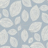 EV3925 Contoured Leaves Indigo Blue Botanical Theme Unpasted Non Woven Wallpaper from Candice Olsen Casual Elegance