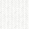 PSW1527RL Painted Herringbone Fog Gray Off White Botanical Theme Peel and Stick Wallpaper from York Premium Peel + Stick