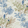 PSW1518RL Handpainted Songbird Green Blue Brown Botanical Theme Peel and Stick Wallpaper from York Premium Peel + Stick