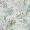 PSW1517RL Handpainted Songbird Torquiose Green Blue Botanical Theme Peel and Stick Wallpaper from York Premium Peel + Stick