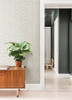 4143-34017 Lindlöv Leafy Vines Light Gray Off White Botanical Theme Non Woven Wallpaper from Botanica by A-Street Prints Made in Sweden