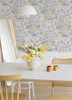 4143-22010 Hava Meadow Flowers Light Blue Botanical Theme Non Woven Wallpaper from Botanica by A-Street Prints Made in Sweden