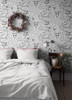 4143-22029 Groh Floral Gray Off White Botanical Theme Non Woven Wallpaper from Botanica by A-Street Prints Made in Sweden