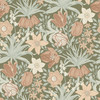 4143-34029 Cecilia Tulip and Daffodil Moss Green Botanical Theme Non Woven Wallpaper from Botanica by A-Street Prints Made in Sweden
