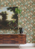 4143-34029 Cecilia Tulip and Daffodil Moss Green Botanical Theme Non Woven Wallpaper from Botanica by A-Street Prints Made in Sweden