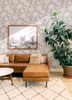 4143-34021 Bernadina Rosebush Gray Off White Botanical Theme Non Woven Wallpaper from Botanica by A-Street Prints Made in Sweden