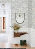 4143-22015 Lisa Floral Damask Bone Neutral Botanical Theme Non Woven Wallpaper from Botanica by A-Street Prints Made in Sweden