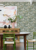 4143-22014 Hava Meadow Flowers Moss Green Botanical Theme Non Woven Wallpaper from Botanica by A-Street Prints Made in Sweden