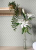 4143-34005 Trevor Leaf Trellis Gray Off White Botanical Theme Non Woven Wallpaper from Botanica by A-Street Prints Made in Sweden