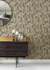 4034-87383 Carter Geometric Flock Light Brown Graphics Theme Non Woven Wallpaper from Scott Living III by A-Street Prints Made in Great Britain