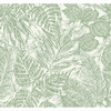 4034-72116 Brentwood Palm Leaves Green Botanical Theme Paper Wallpaper from Scott Living III by A-Street Prints Made in United States