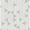 4034-26771 Fairbank Linen Geometric Silver Off White Graphics Theme Non Woven Wallpaper from Scott Living III by A-Street Prints Made in Great Britain