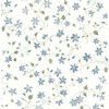 AST4364 Betsy Heather Floral Trail Blue Heather Botanical Theme Non Woven Wallpaper from Erin Gates by A-Street Prints Made in United States