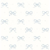 AST4356 Emma Heather Large Bow Blue Heather Graphics Theme Non Woven Wallpaper from Erin Gates by A-Street Prints Made in United States