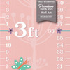 GA1001 Children Growth Chart Butterfly Garden Design Peel & Stick Vinyl, Kids Height Ruler in Peach by Grace & Gardenia Designs