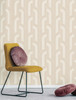 4157-42844 Ezra Arch Blush Pink Retro Style Unpasted Paper Wallpaper Curio Collection Made in Great Britain