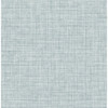 4157-25790 Tuckernuck Faux Linen Slate Blue Transitional Style Unpasted Non Woven Wallpaper Curio Collection Made in Great Britain