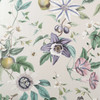 4157-43059 Sierra Floral Silver Metallic Glam Style Unpasted Paper Wallpaper Curio Collection Made in Great Britain