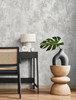 4157-43062 Cierra Stucco Silver Gray Modern Style Unpasted Paper Wallpaper Curio Collection Made in Great Britain